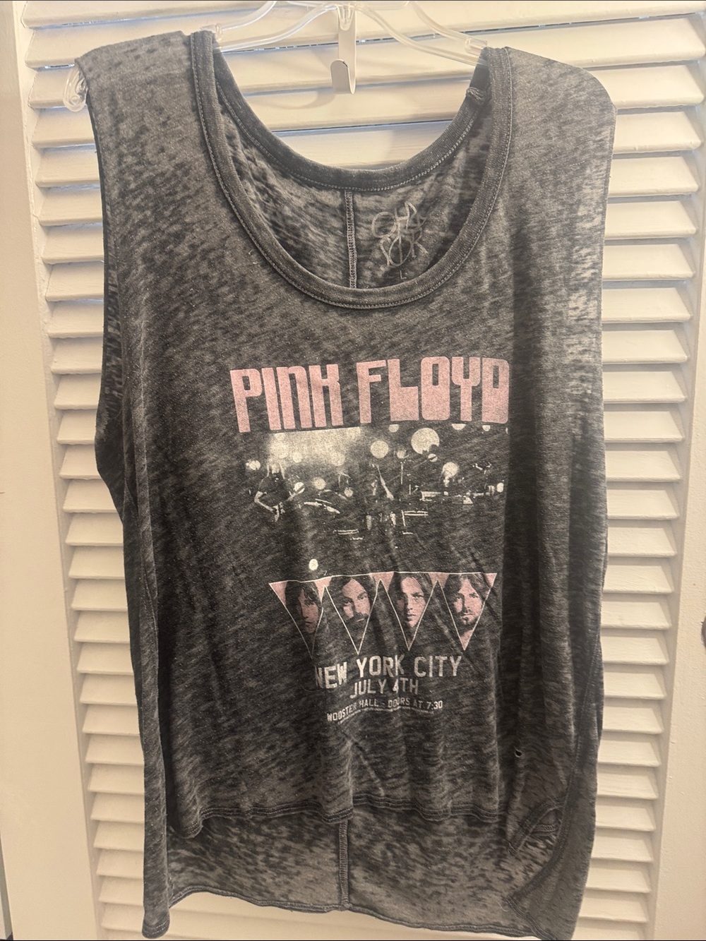 Chaser Pink Floyd Muscle Tee with Pink Logo - Size Large (Oversized)